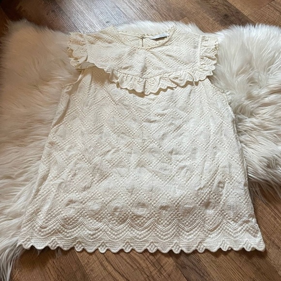 & Other Stories Frilled Sleeveless Top - Picture 2 of 3